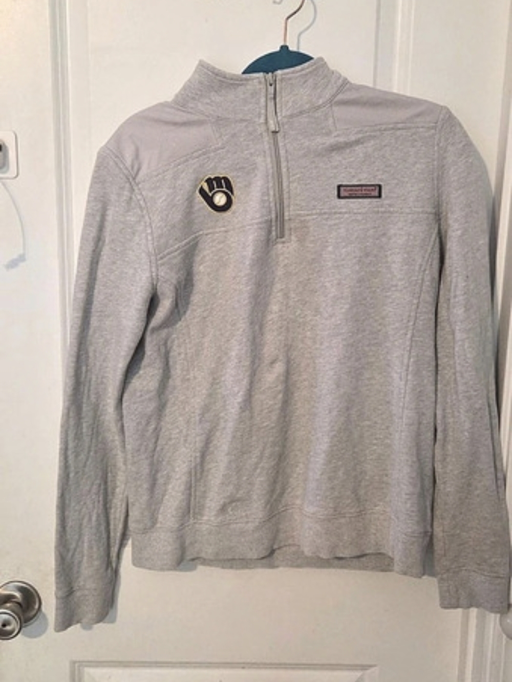 Vineyard Vines Milwaukee Brewers MLB Shep Shirt Quarter-Zip Pullover Shep Shirt